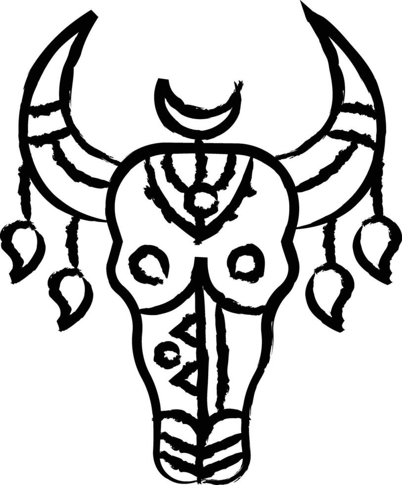 animal skull hand drawn vector illustration