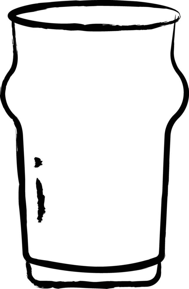 Bar glass hand drawn vector illustration