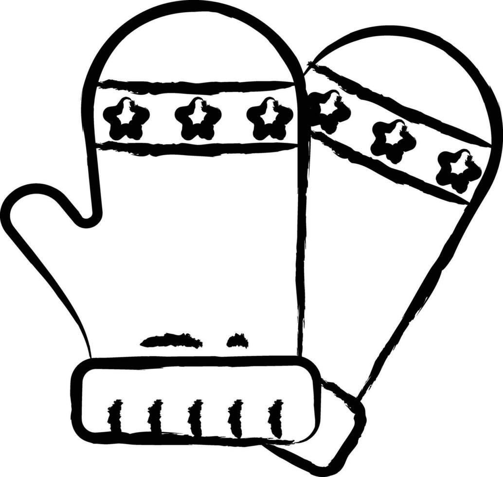 Gloves hand drawn vector illustration