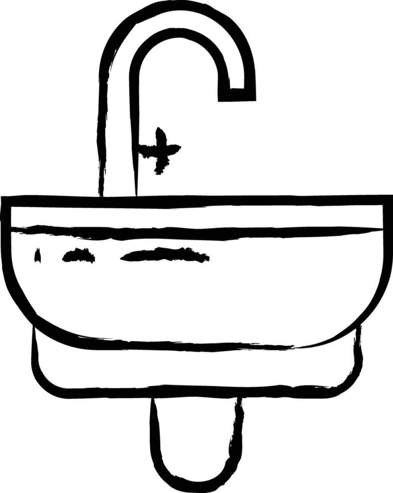 Sink hand drawn vector illustration