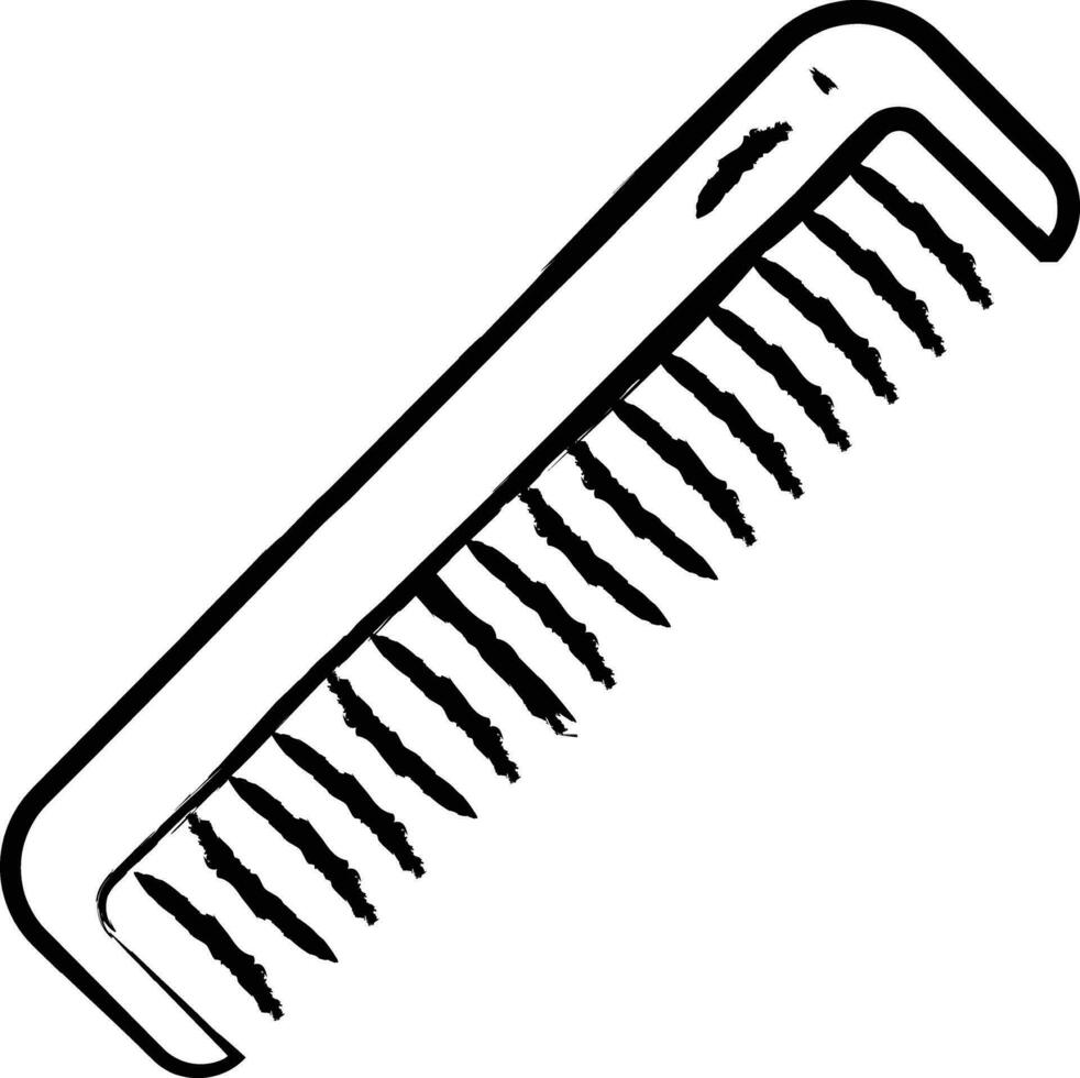 Hair Brush hand drawn vector illustration