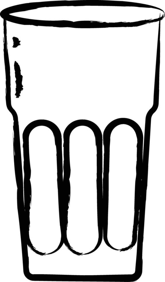 Bar glass hand drawn vector illustration