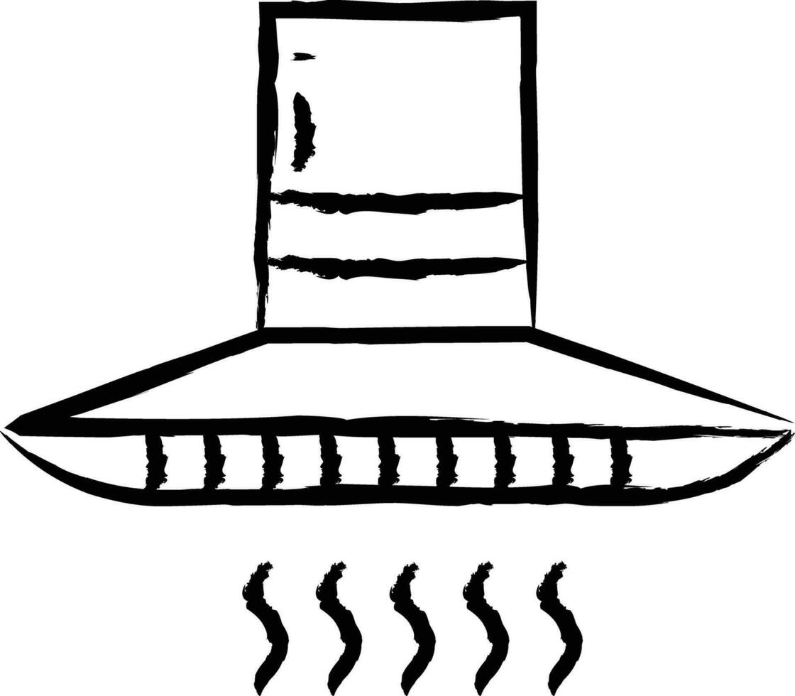 Kitchen chimney hand drawn vector illustration