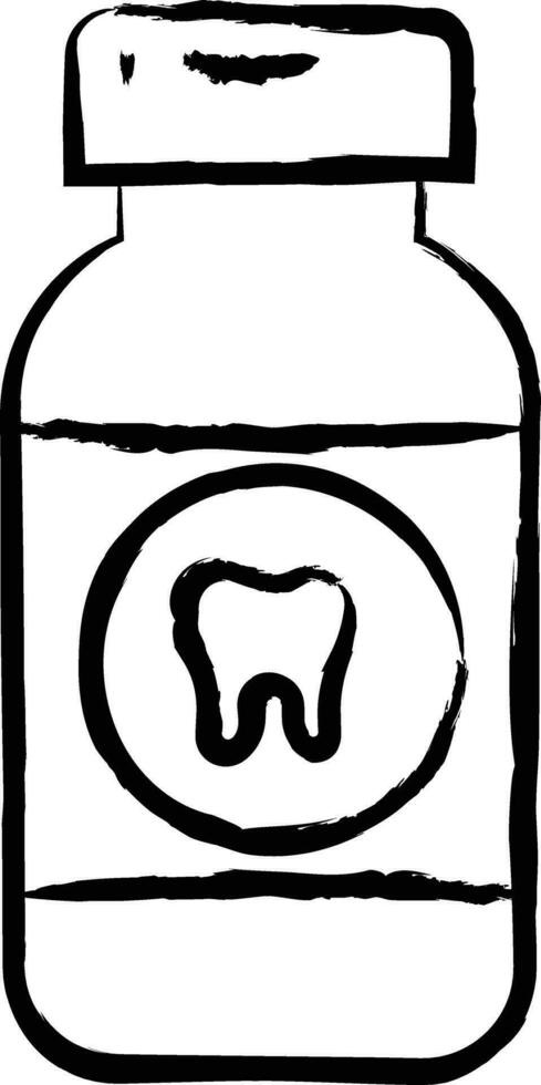 Mouthwash hand drawn vector illustration