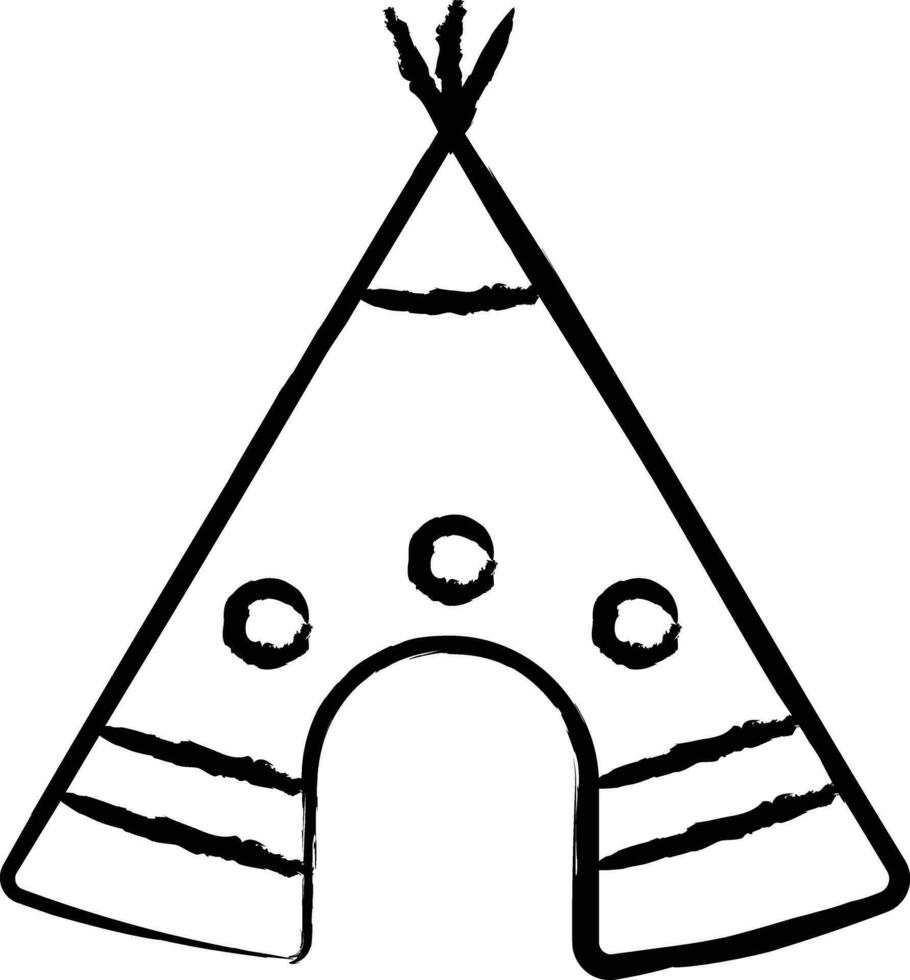 tipi mano dibujado vector ilustración