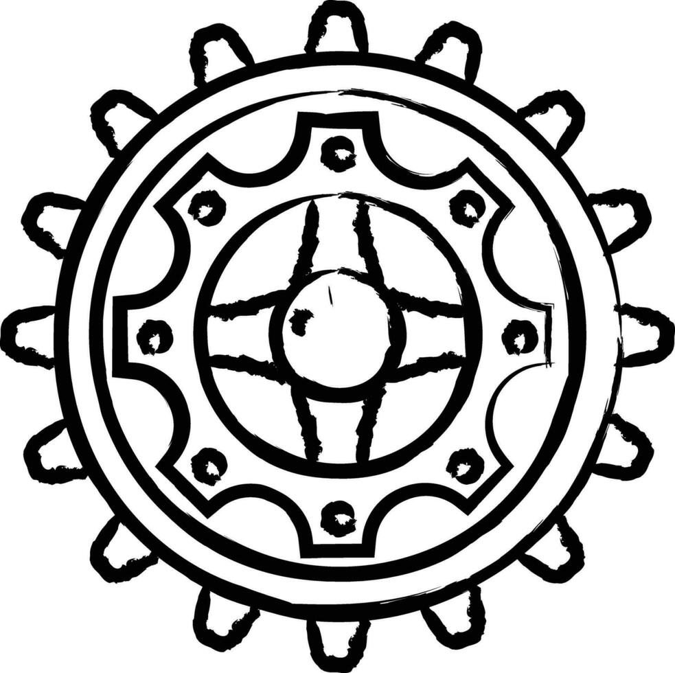 Gear hand drawn vector illustration 32183218 Vector Art at Vecteezy