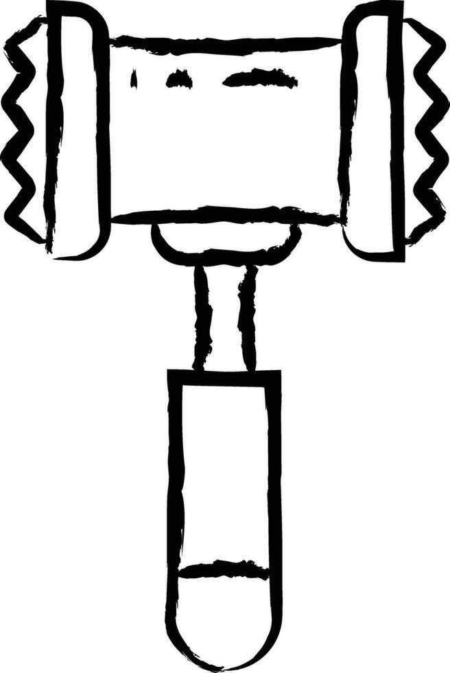 Steak hammer hand drawn vector illustration