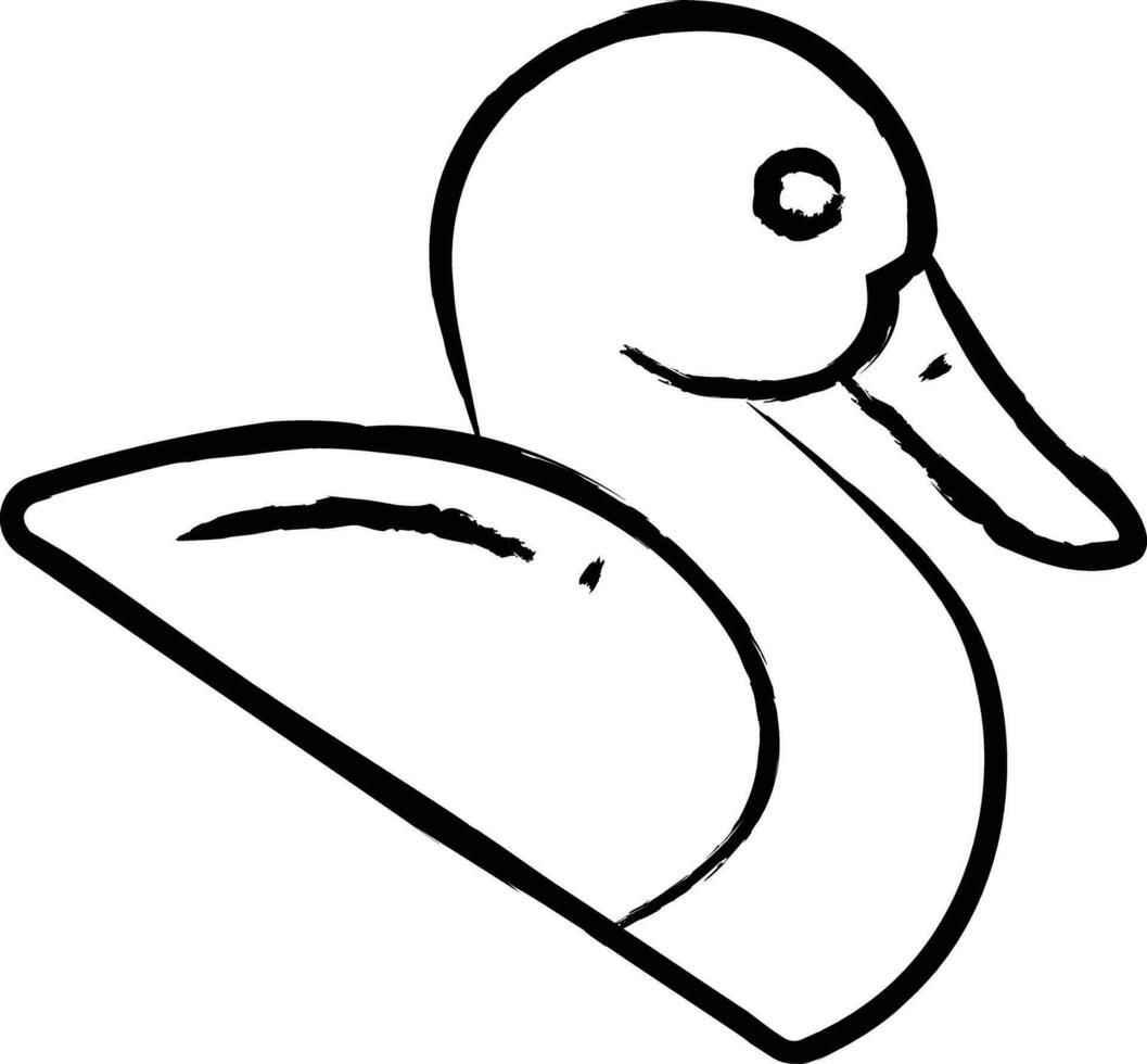 Pato pájaro mano dibujado vector ilustración