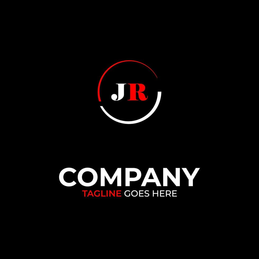 JR creative modern letters logo design template vector