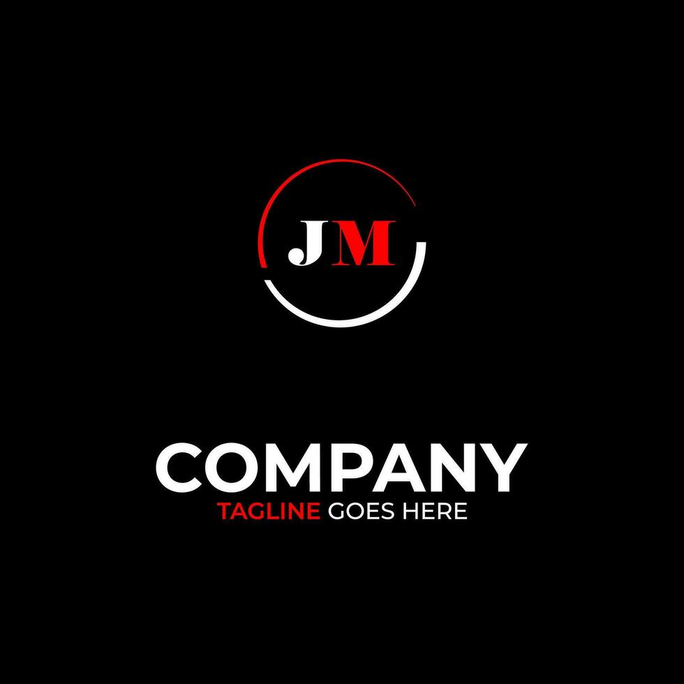 JM creative modern letters logo design template vector