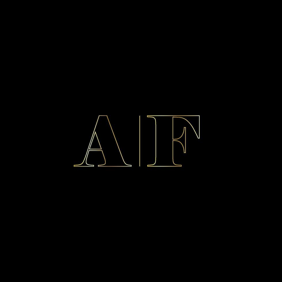 AF creative modern letters logo design template vector