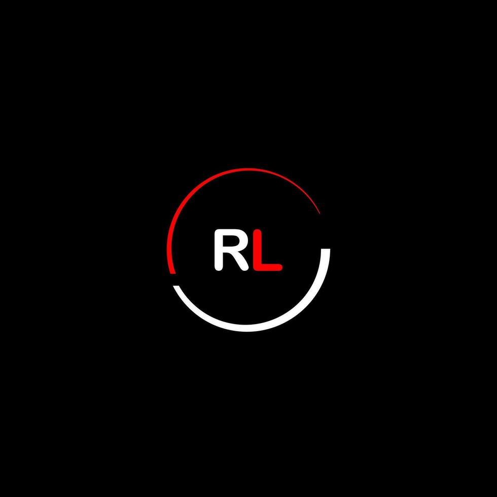 RL creative modern letters logo design template vector