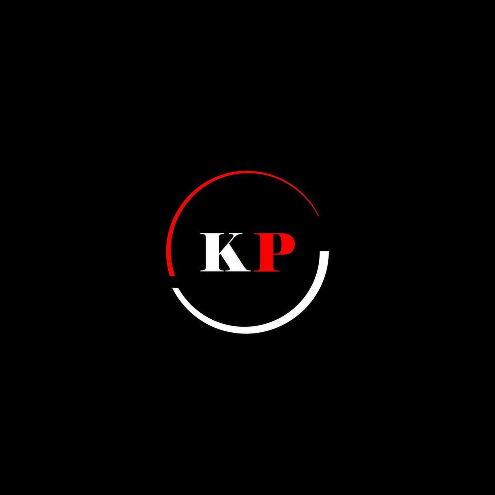 kp creativo moderno letras logo diseño modelo vector