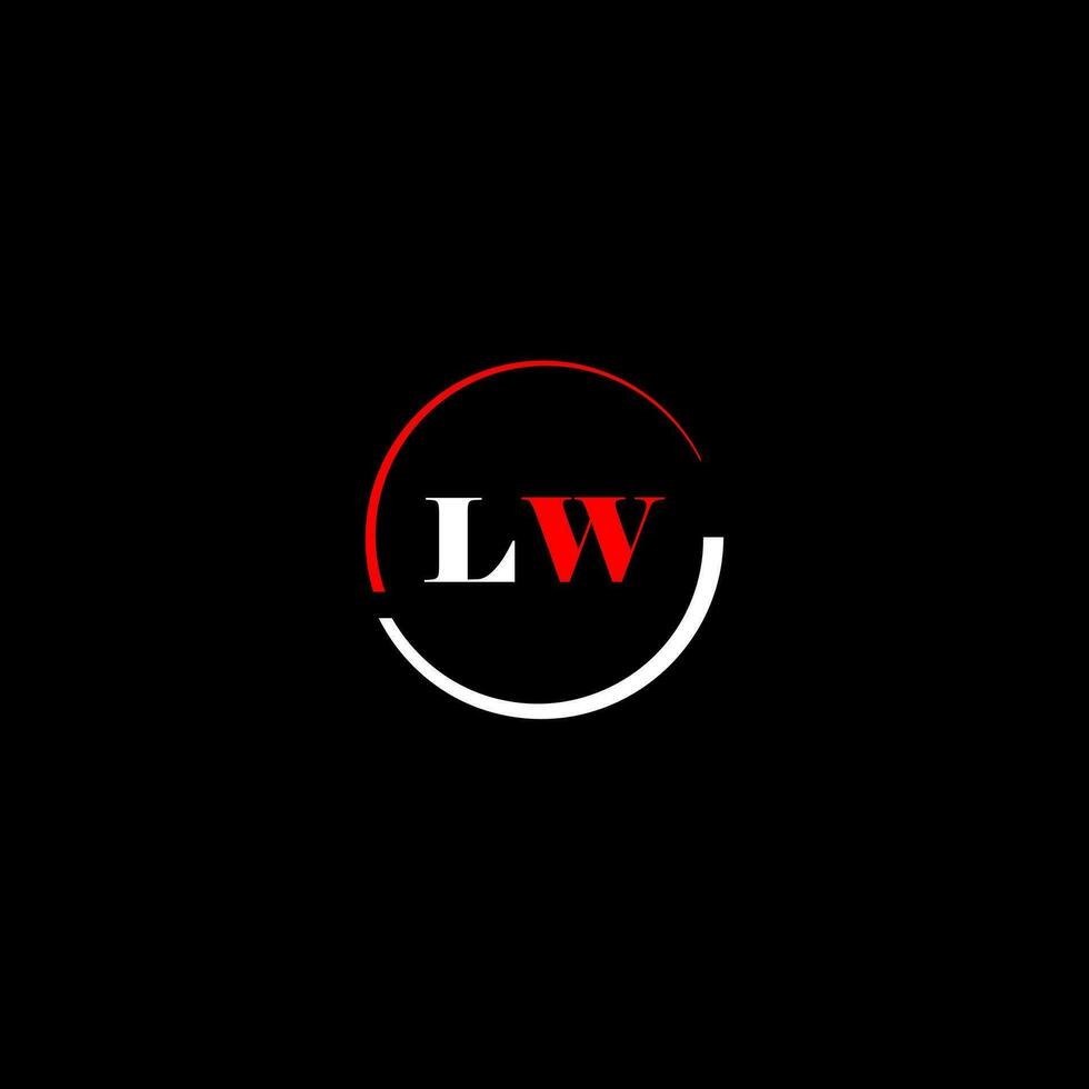 LW creative modern letters logo design template vector