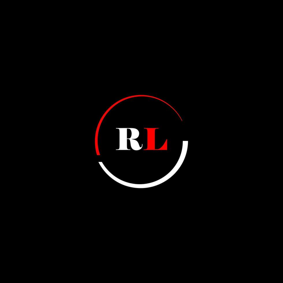 RL creative modern letters logo design template vector