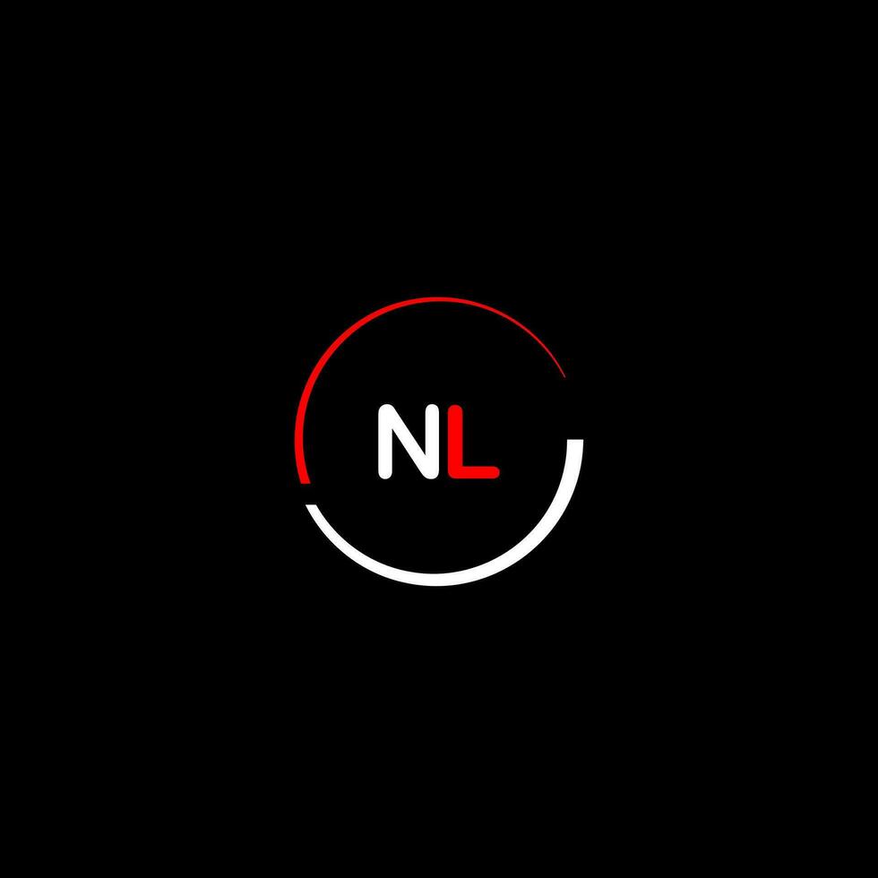 nl creativo moderno letras logo diseño modelo vector