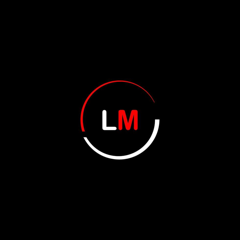 LMcreative modern letters logo design template vector