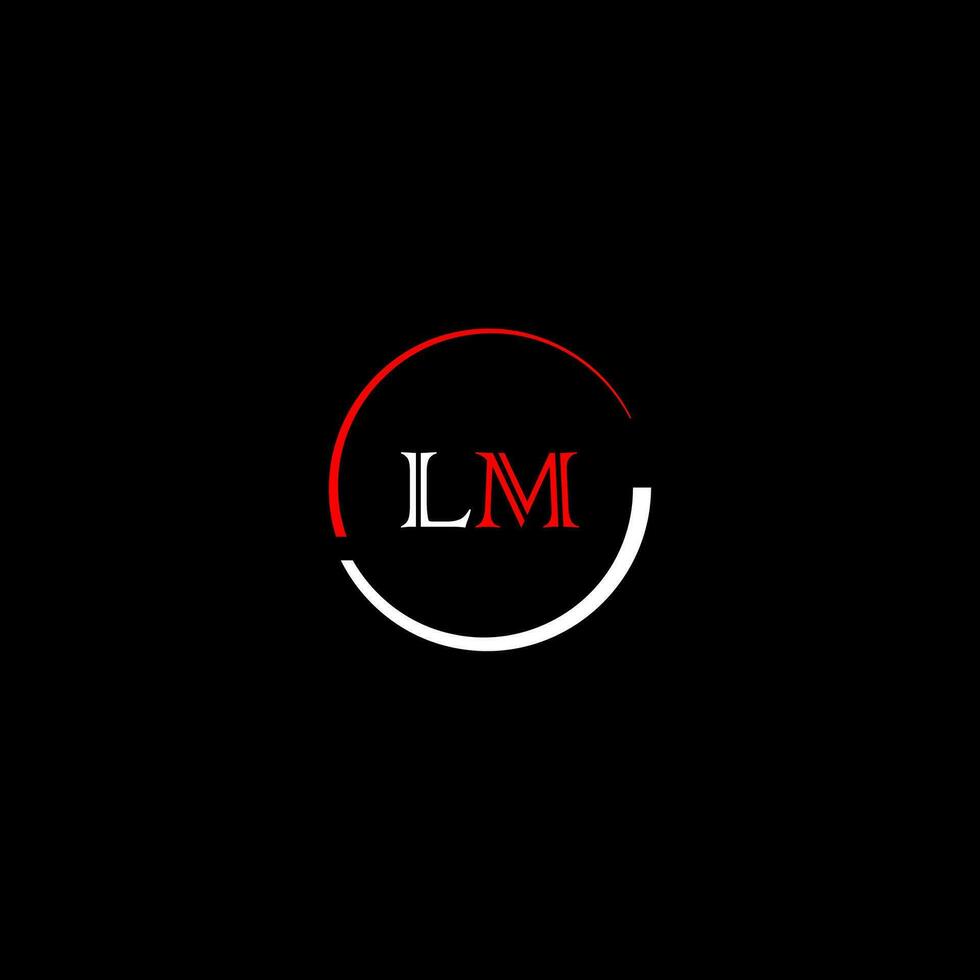 LM creative modern letters logo design template vector