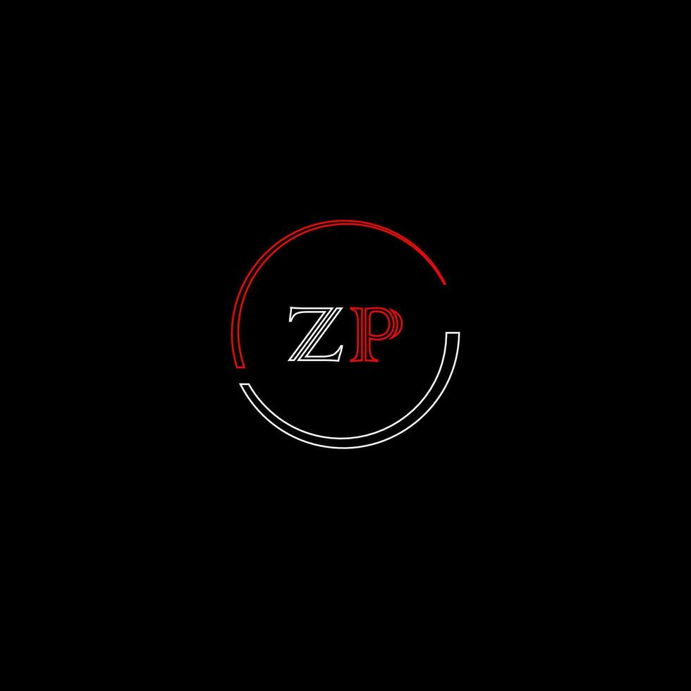 ZP creative modern letters logo design template vector