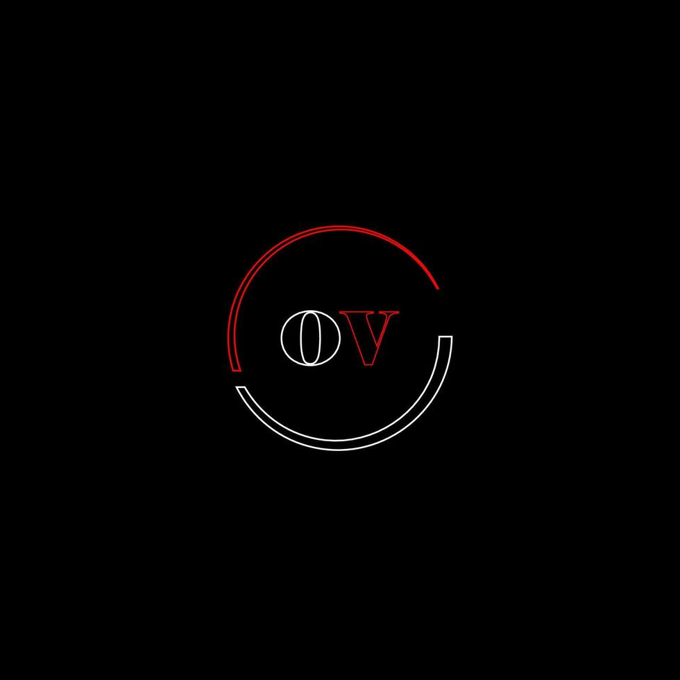 OV creative modern letters logo design template vector