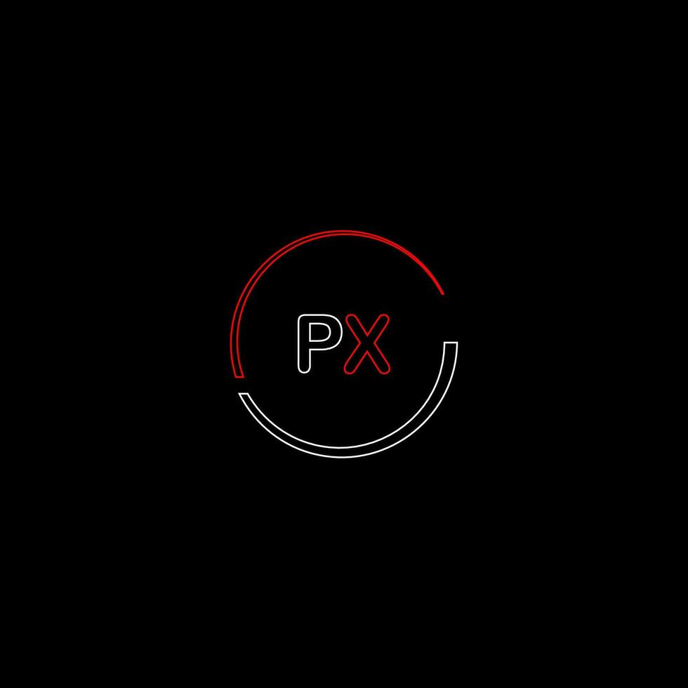 px creativo moderno letras logo diseño modelo vector