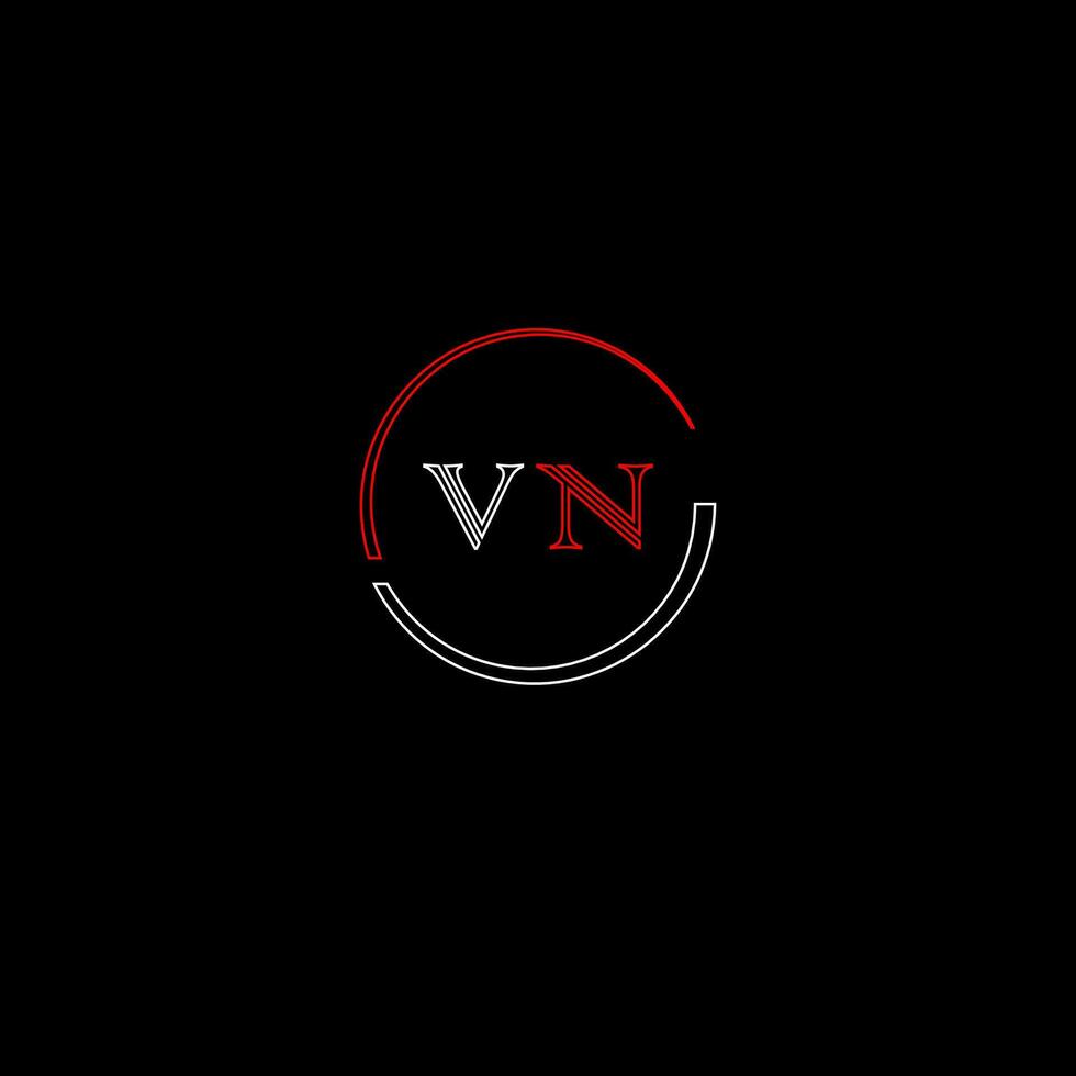 VN creative modern letters logo design template vector