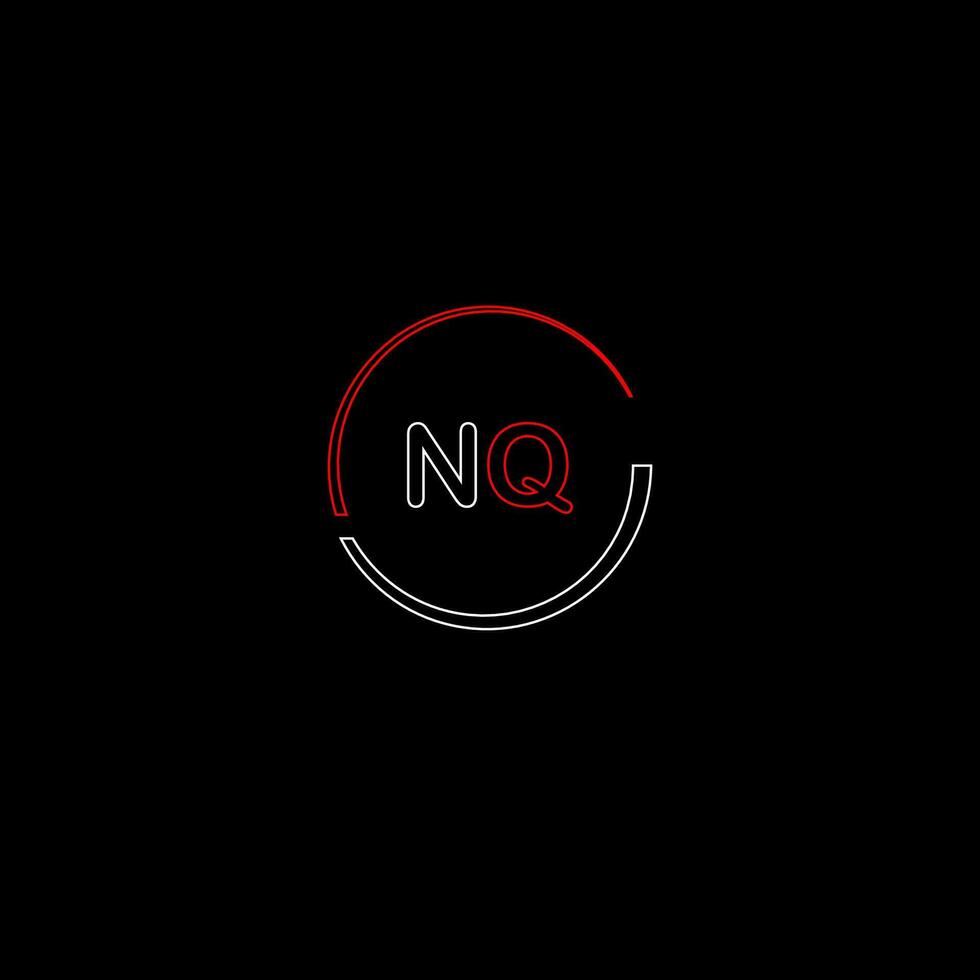 NQ creative modern letters logo design template vector