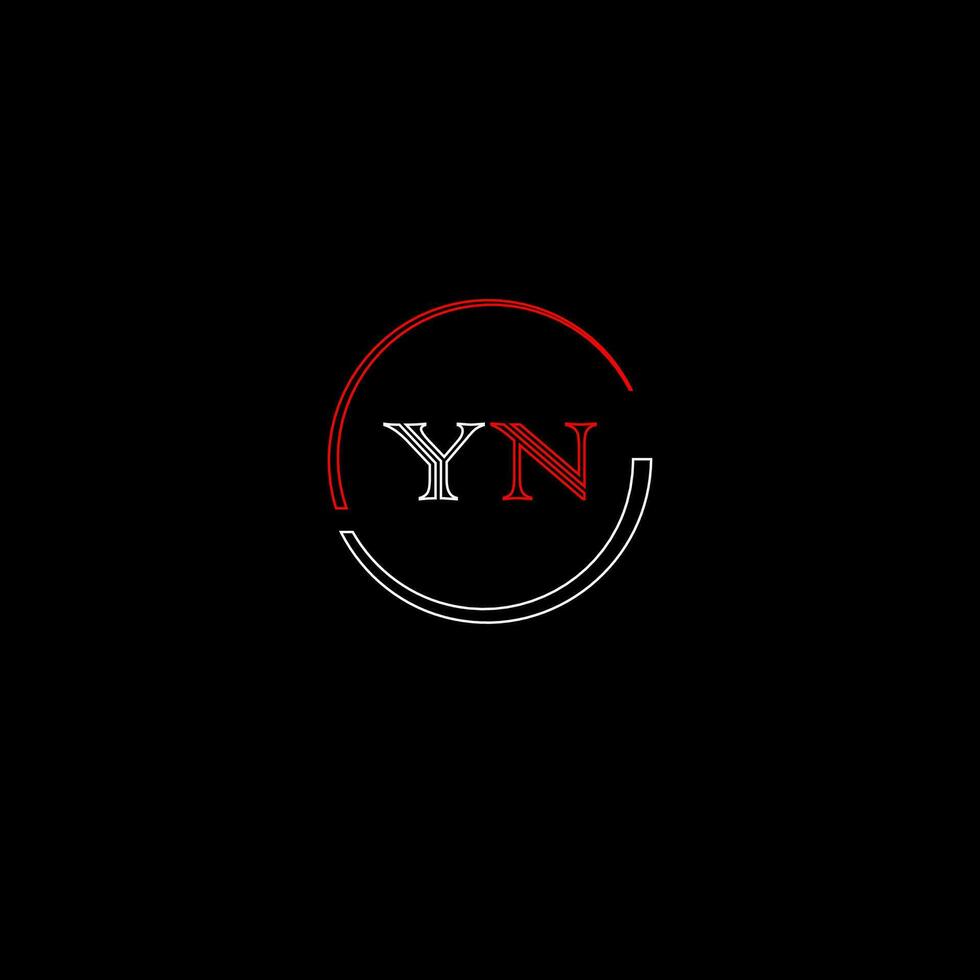 YN creative modern letters logo design template vector