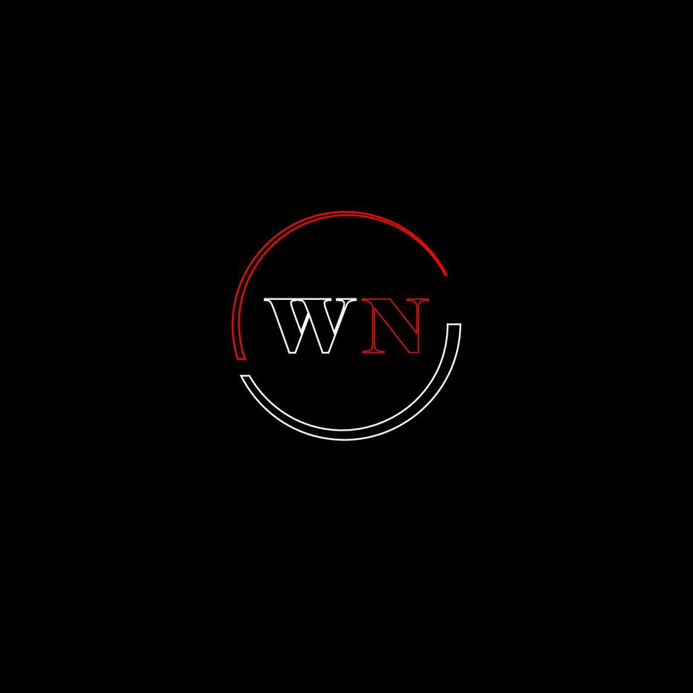 WN creative modern letters logo design template vector