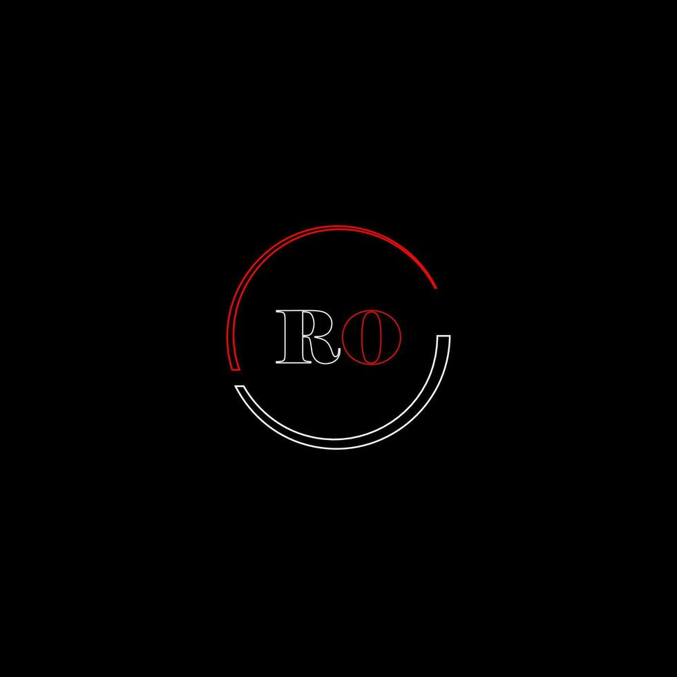 RO creative modern letters logo design template vector