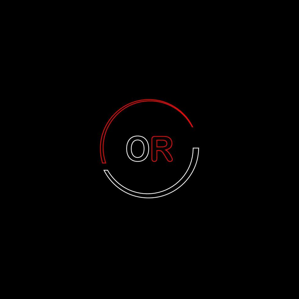 OR creative modern letters logo design template vector