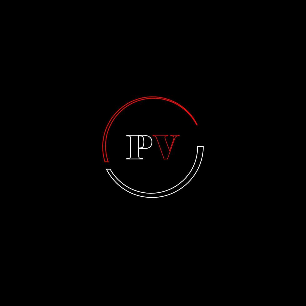 PV creative modern letters logo design template vector