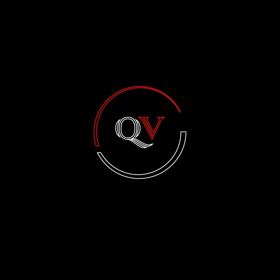 QV creative modern letters logo design template vector