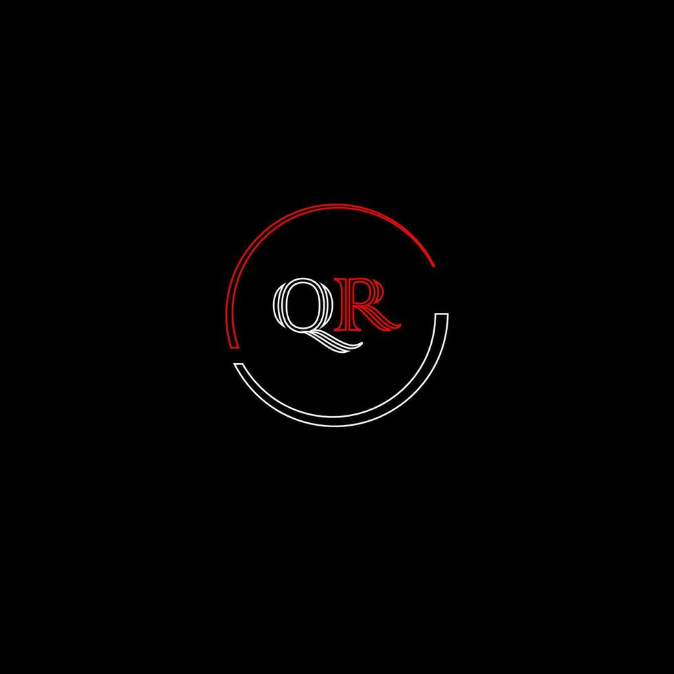 QR creative modern letters logo design template vector
