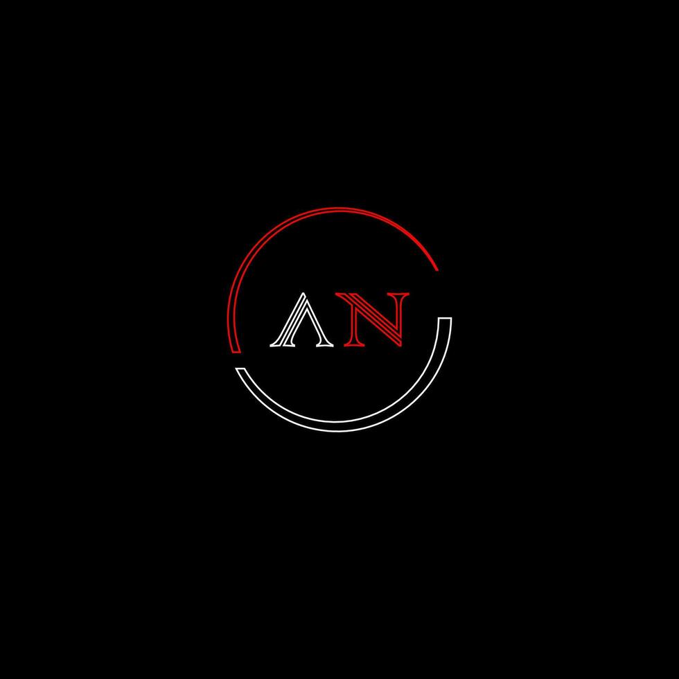 AN creative modern letters logo design template vector