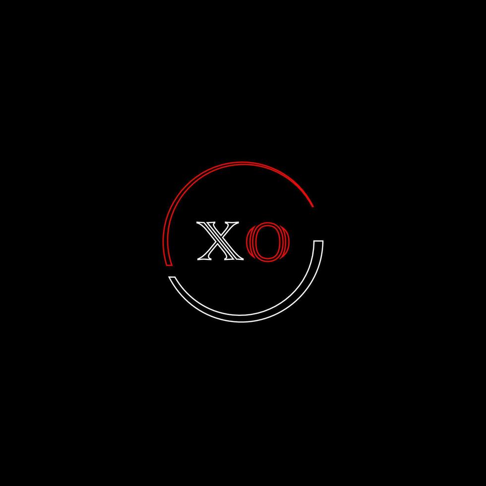 XO creative modern letters logo design template vector