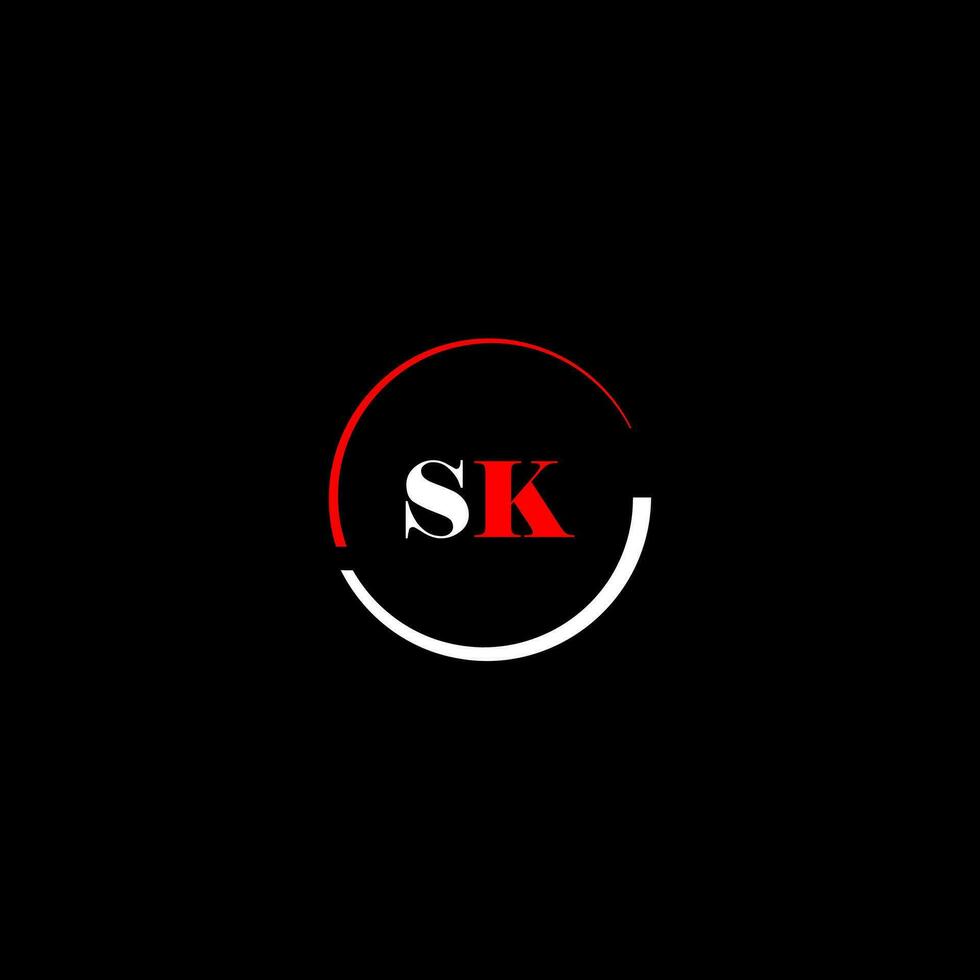 sk creative modern letters logo design template vector