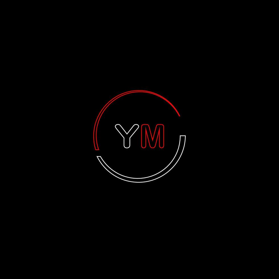 YM creative modern letters logo design template vector