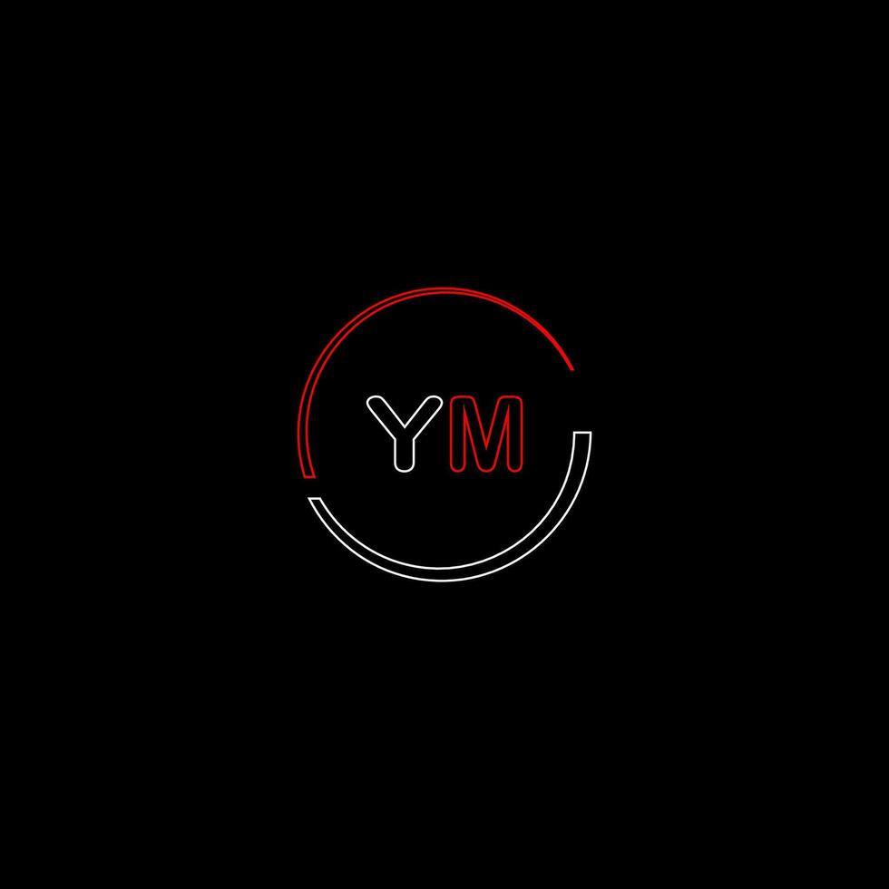 ym creativo moderno letras logo diseño modelo vector