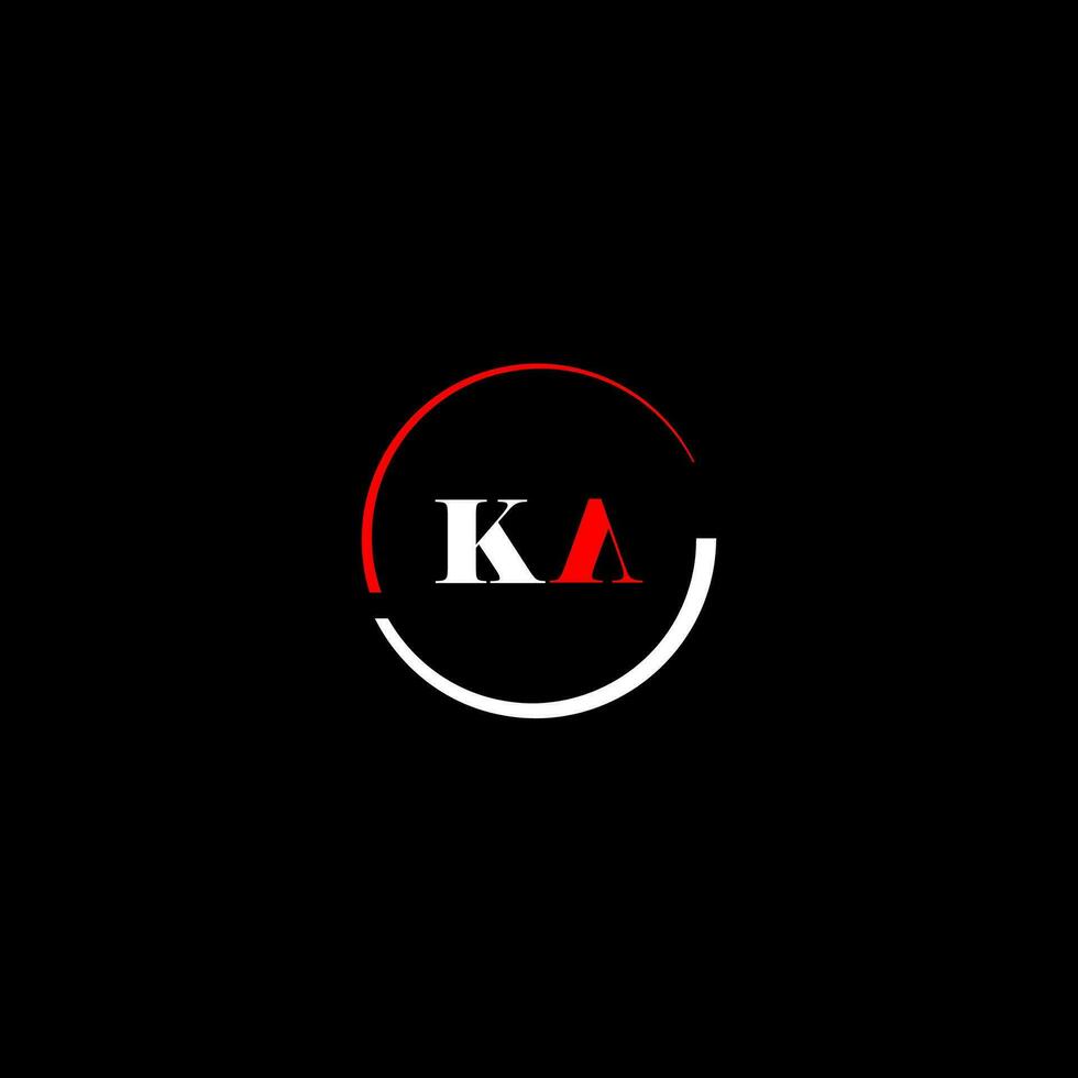 KA creative modern letters logo design template vector