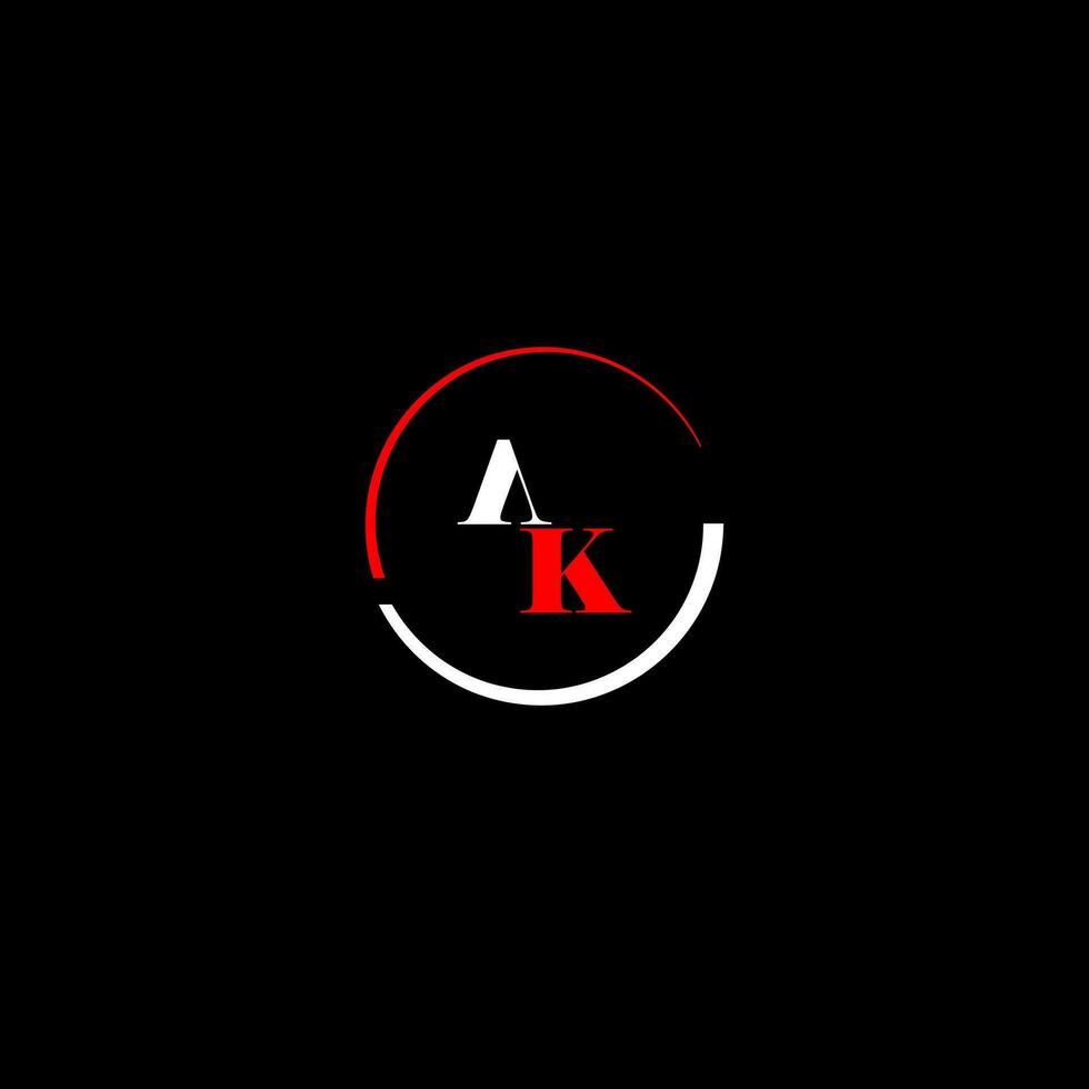 AK creative modern letters logo design template vector