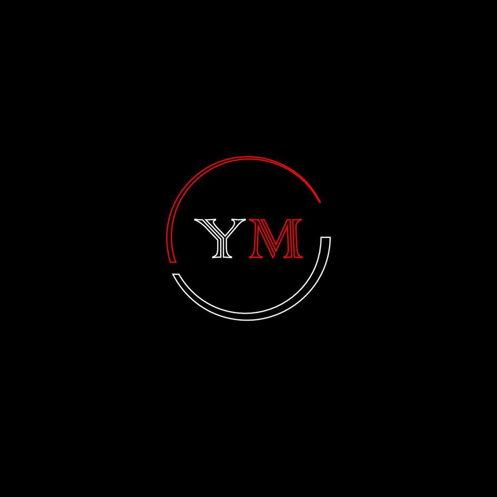 ym creativo moderno letras logo diseño modelo vector