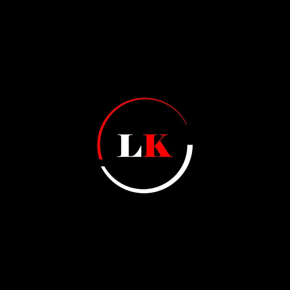 LK creative modern letters logo design template vector