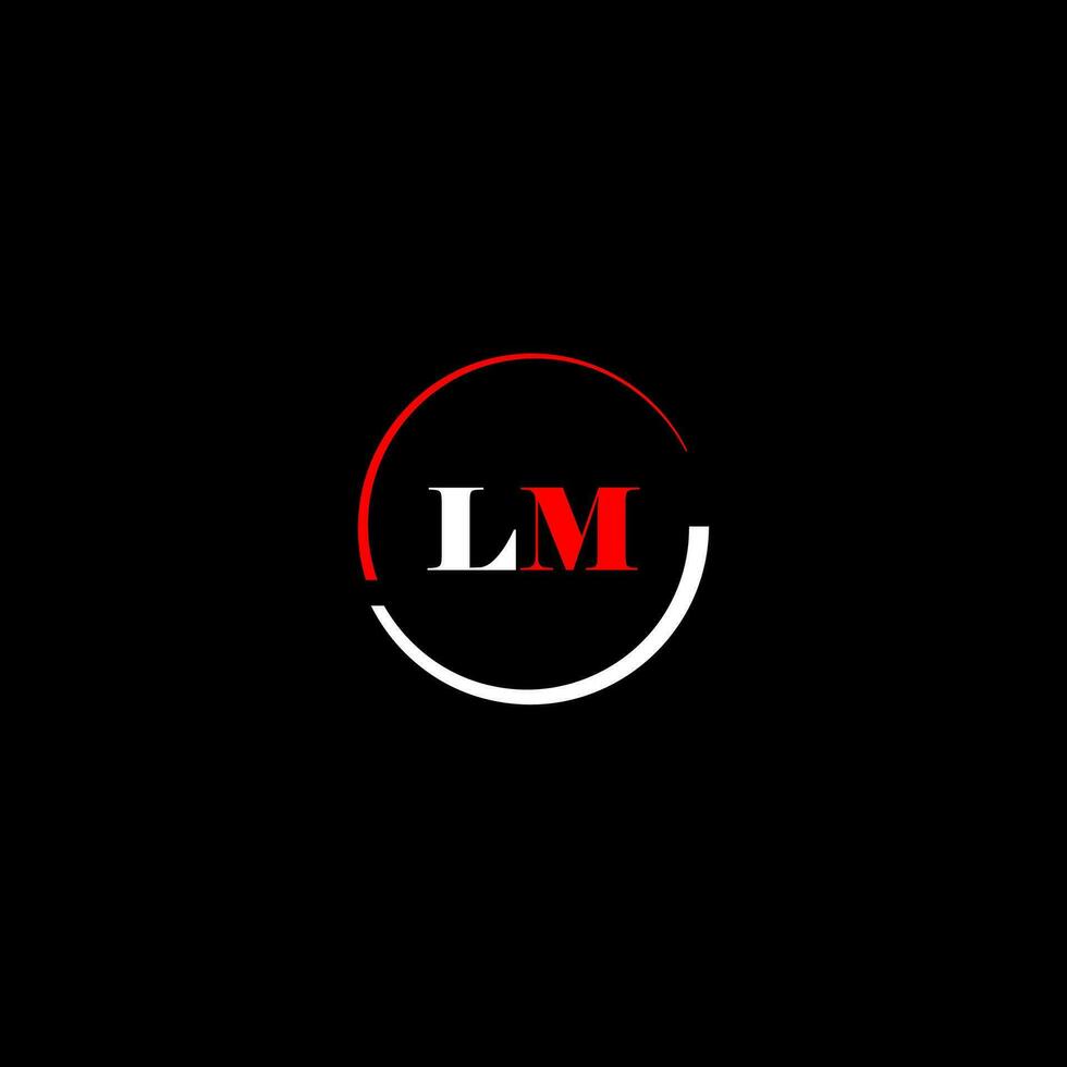 LM creative modern letters logo design template vector