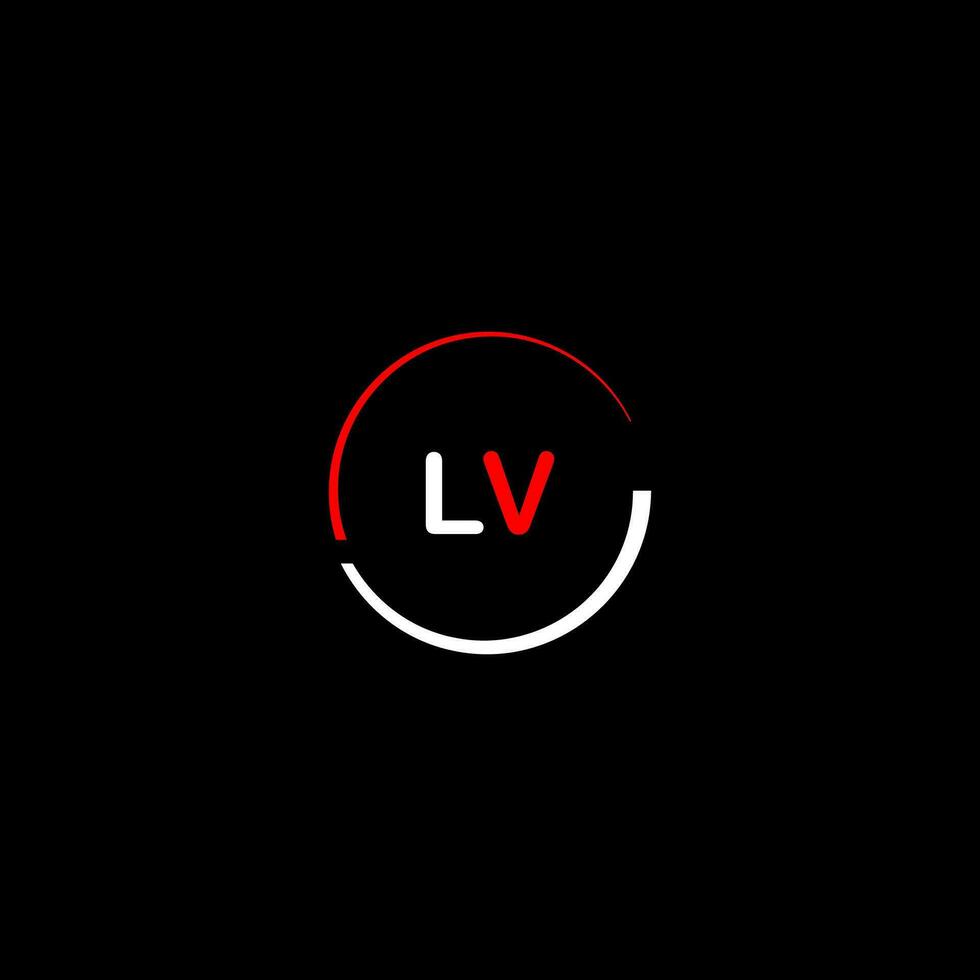 LV creative modern letters logo design template vector