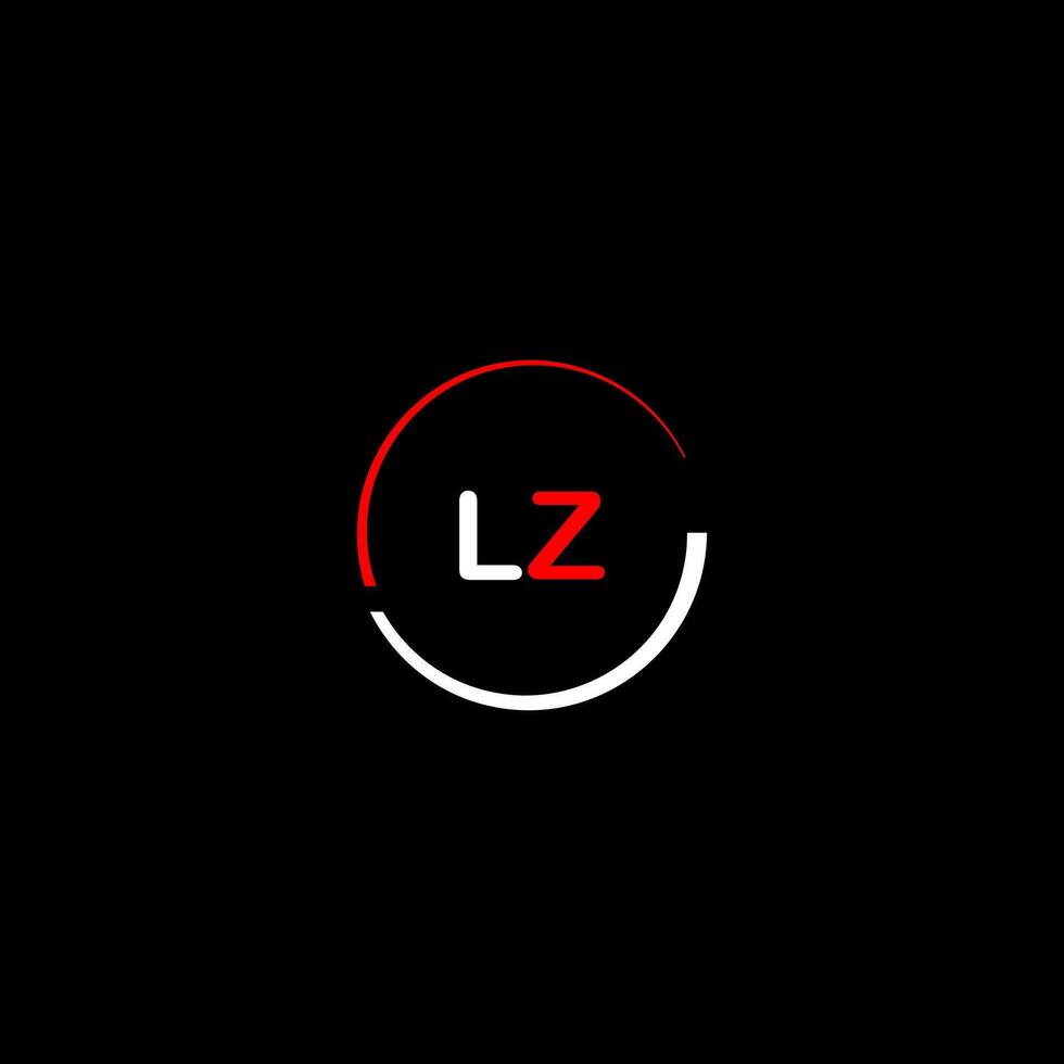 LZ creative modern letters logo design template vector