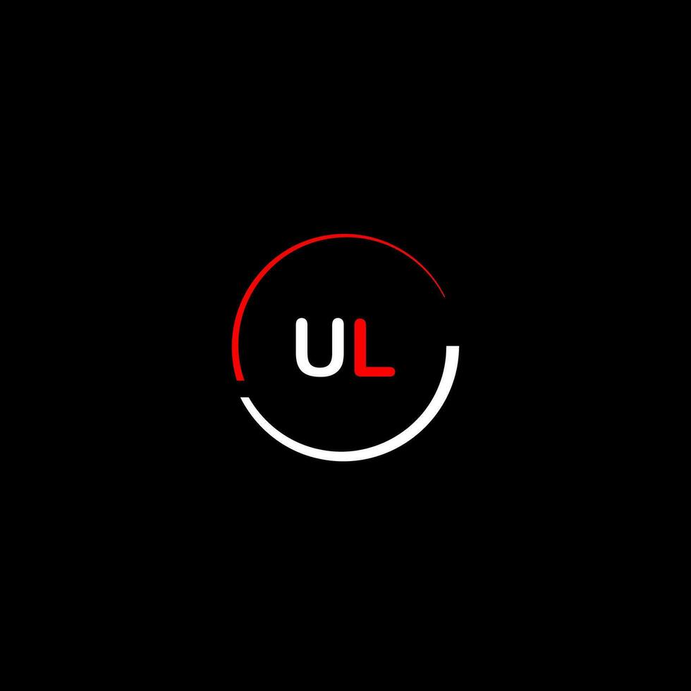 UL creative modern letters logo design template vector