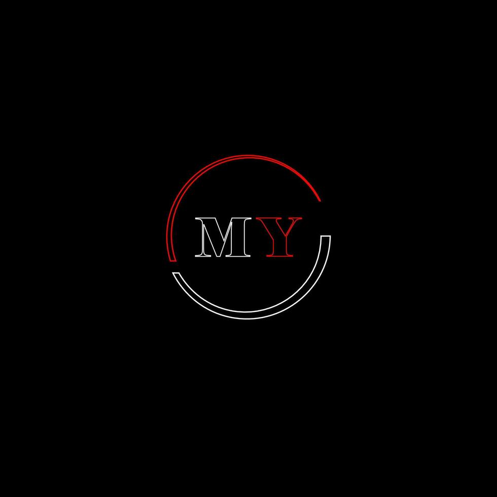 MY creative modern letters logo design template vector
