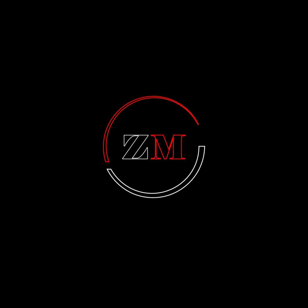 ZM creative modern letters logo design template vector
