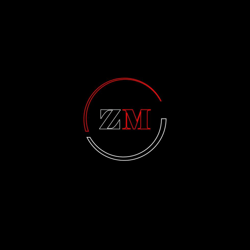 zm creativo moderno letras logo diseño modelo vector